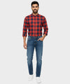 Men's Casual Shirt - Shc-1458 N-Red Chk