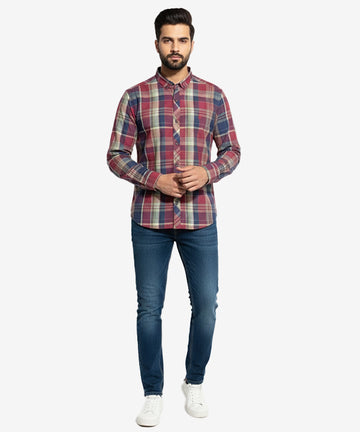 Men's Casual Shirt - Shc-1488 Multi Chk A