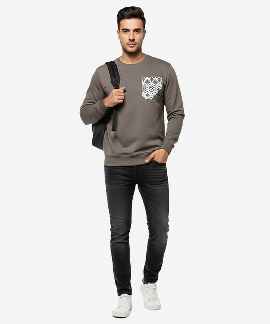 Men's Sweat Shirt - Coffee Tsh-5977