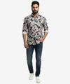 Men's Casual Shirt - Shc-1108 B/Beige Floral