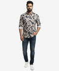 Men's Casual Shirt - Shc-1108 B/Beige Floral