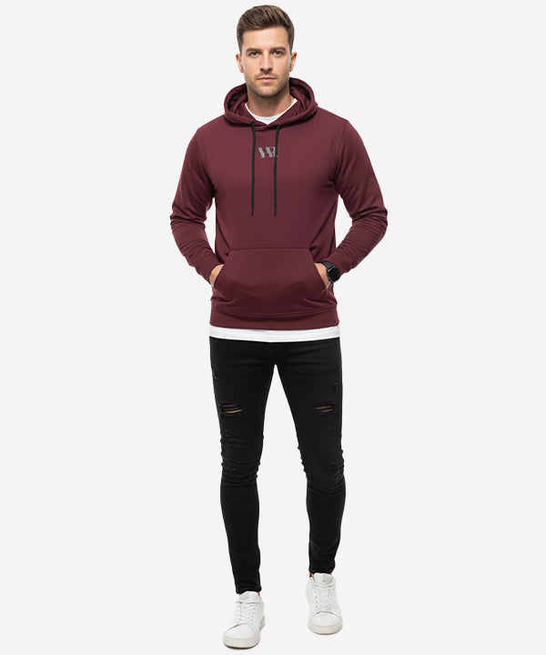HR Clothing Men's Hoodie - Maroon TSH-6975