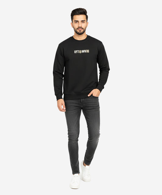 Men's Sweat Shirt - Black Tsh-5976