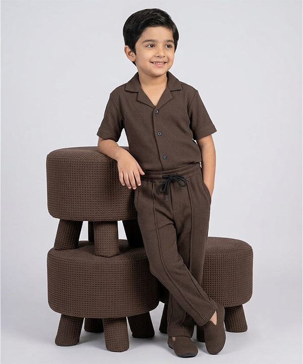HR clothing Kids Thermal Co-Ord Set 0138/0116 - Coffee-Brown