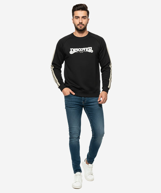 Men's Sweat Shirt - Black Tsh-5978