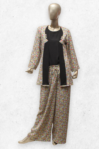 Women's Maxi DN-1412 Grey Floral