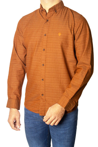 Men's Casual Shirt SHC-1703 Texture Brown