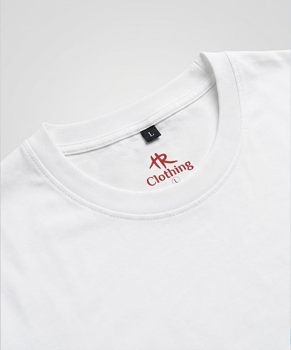 HR Clothing Men's White Drop Shoulder T-Shirt - TSH-7208