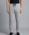 Waffle Knit Elastic Waist Trousers - L Grey Lwr-0694