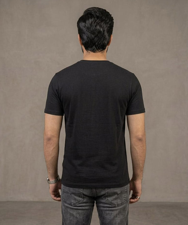 HR Clothing Men’s Printed T-Shirt – Black TSH-5734