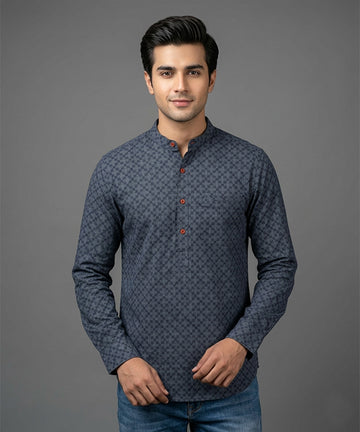 Men's Casual Shirt - Shc-1379 Texture Navy
