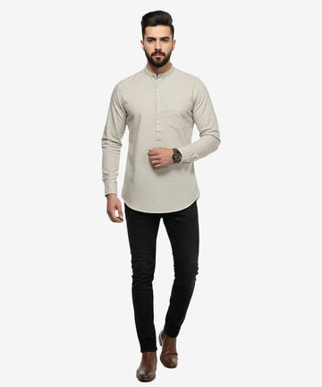 Men's Casual Shirt - Shc-1536 D-Beige