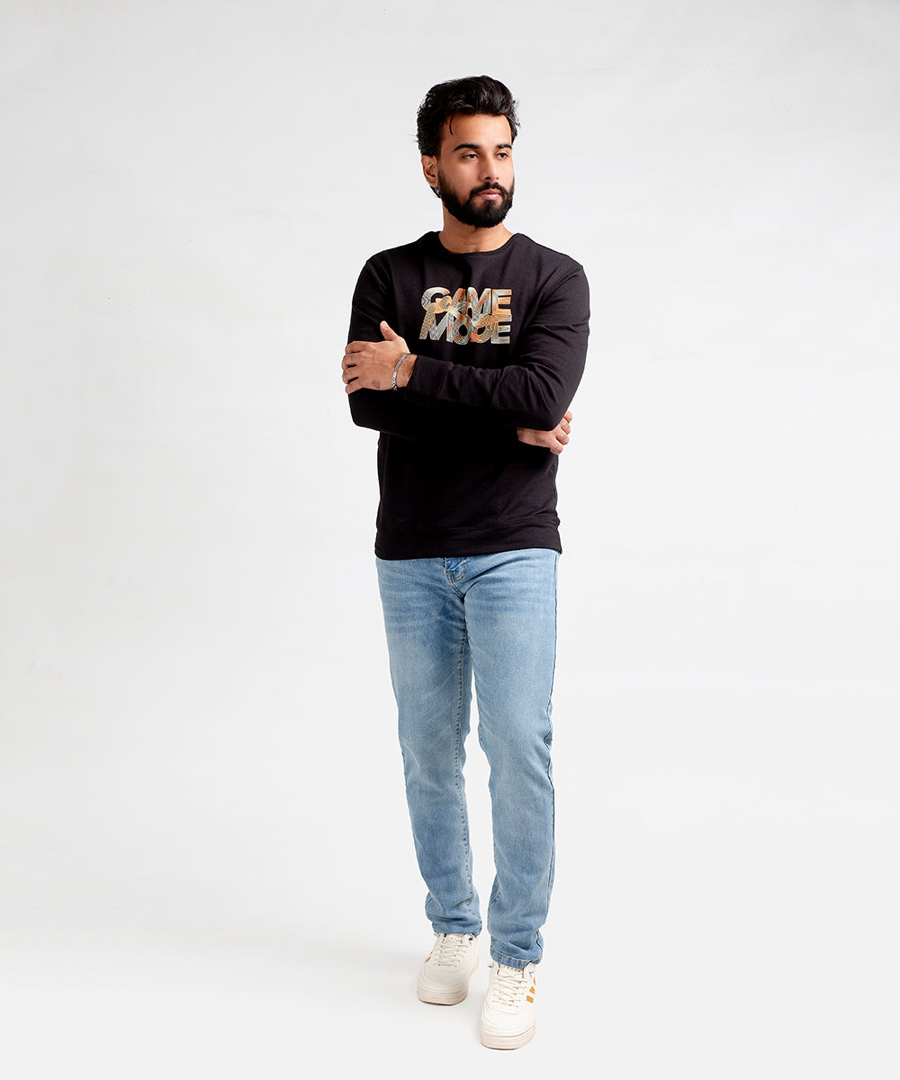 Men's Sweat Shirt - Black Game Mode