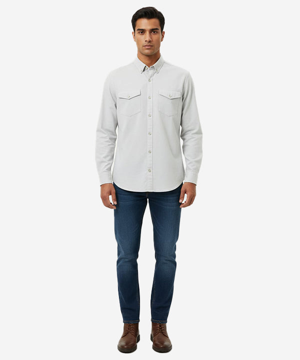 HR Clothing Men's Casual Shirt - Sky Shc-1841 Strech Fabric(ORG)