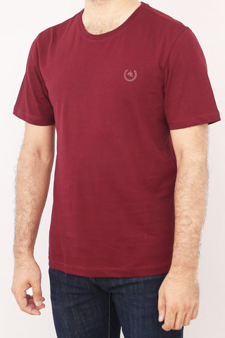 Crew Neck Basic Tee Tsh-5227 Maroon