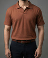 Men's T-Shirt Johnny Collar Rust Tsh-5991