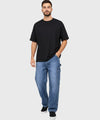 HR Clothing Men's Baggy Carpenter Denim - Blue Jp-1903