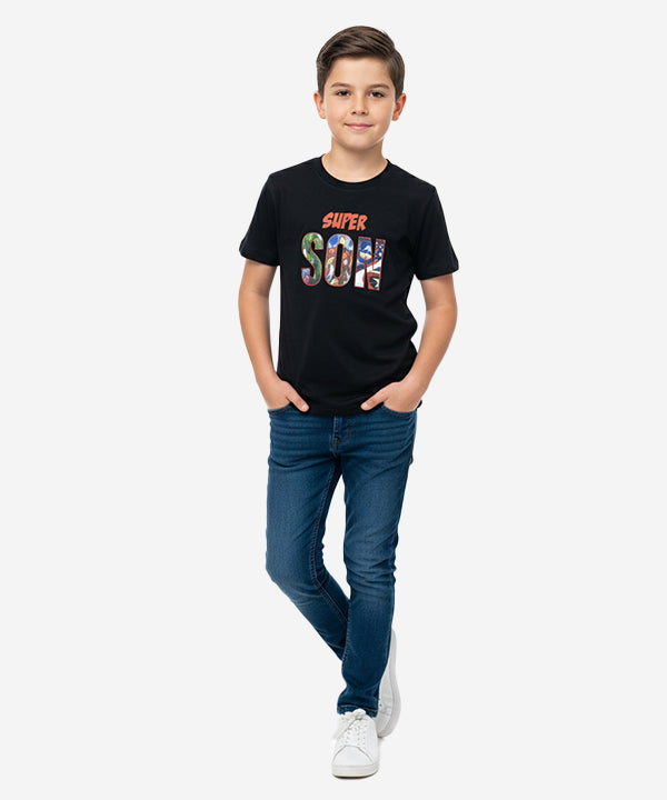 HR clothing Kids Super Son Tee's - Black BTS-1899