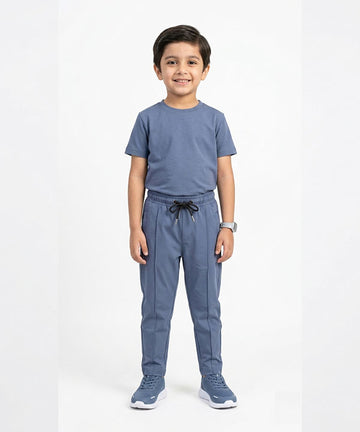 Kids Smart Baggy stretchable premium trouser Navy BLW-0136