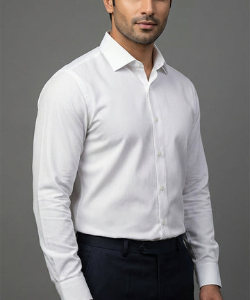 Men's Dress Shirt - White Stripes Dsh-0289