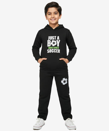 Kids Soccer Hoddie Bts-1911 - Black