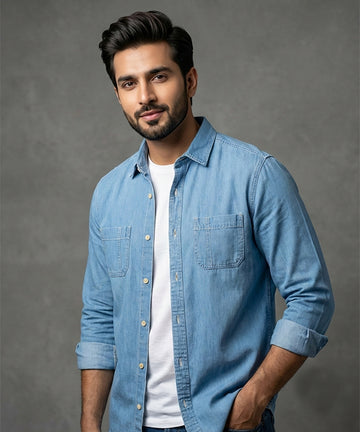 Men's Casual Shirt - Shc-1455 Blue