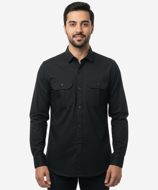 Men's Casual Shirt - Shc-1484 Black