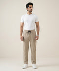 Men’s Inter Lock Smart Baggy Waffle Trouser– LWR-0714 Beige