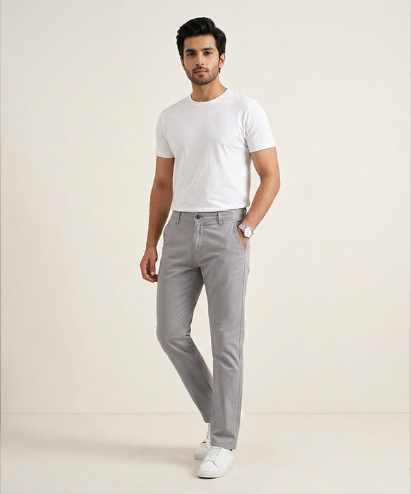 Men's Straight Fit Chino - Grey - CP-0558