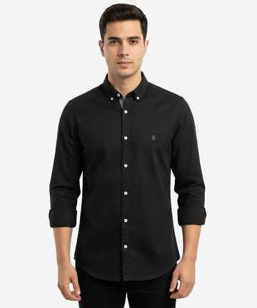Men's Casual Textured Shirt - Shc-1692 Black