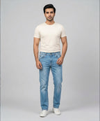 Men's Denim Slim Fit- JP-2213 Ice Blue