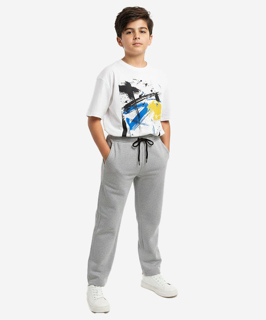 Kids Sports Trouser - L Grey Blw-0128