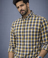Men's Casual Shirt - Shc-1701 Yellow Chk