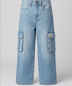 Boys Comfortable Relaxed Fit Baggy Denim jeans - Ice Blue Bjp-0291