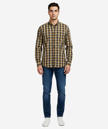Men's Casual Checkered Shirt - Shc-1702 Brown Chk