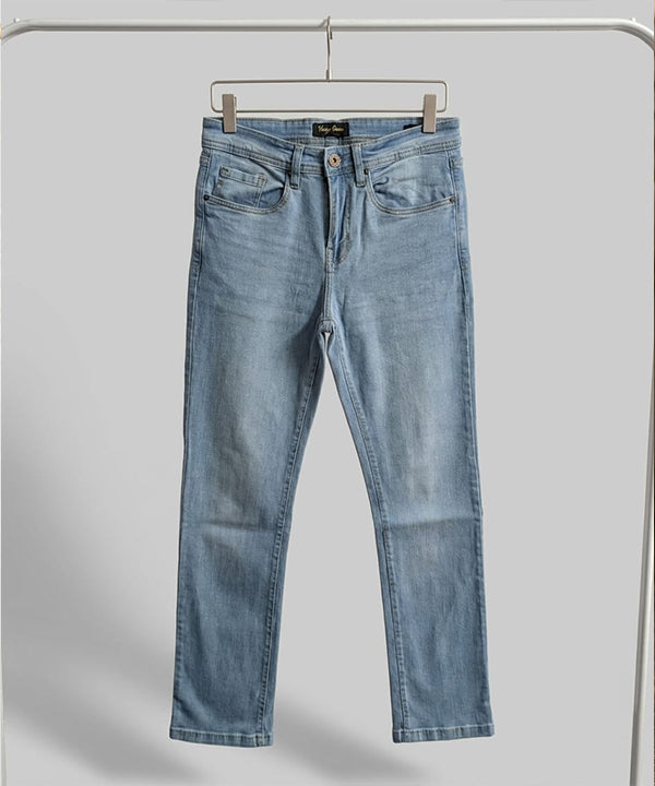 Men's Denim Straight Fit Jeans - Sky-Blue - JP-2261