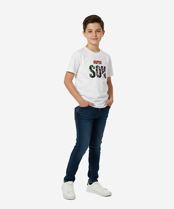HR clothing Kids Super Son Tee's White BTS-1899