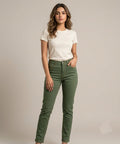 HR Clothing Women's Slim Fit Denim Jeans-LJP-0039–Green