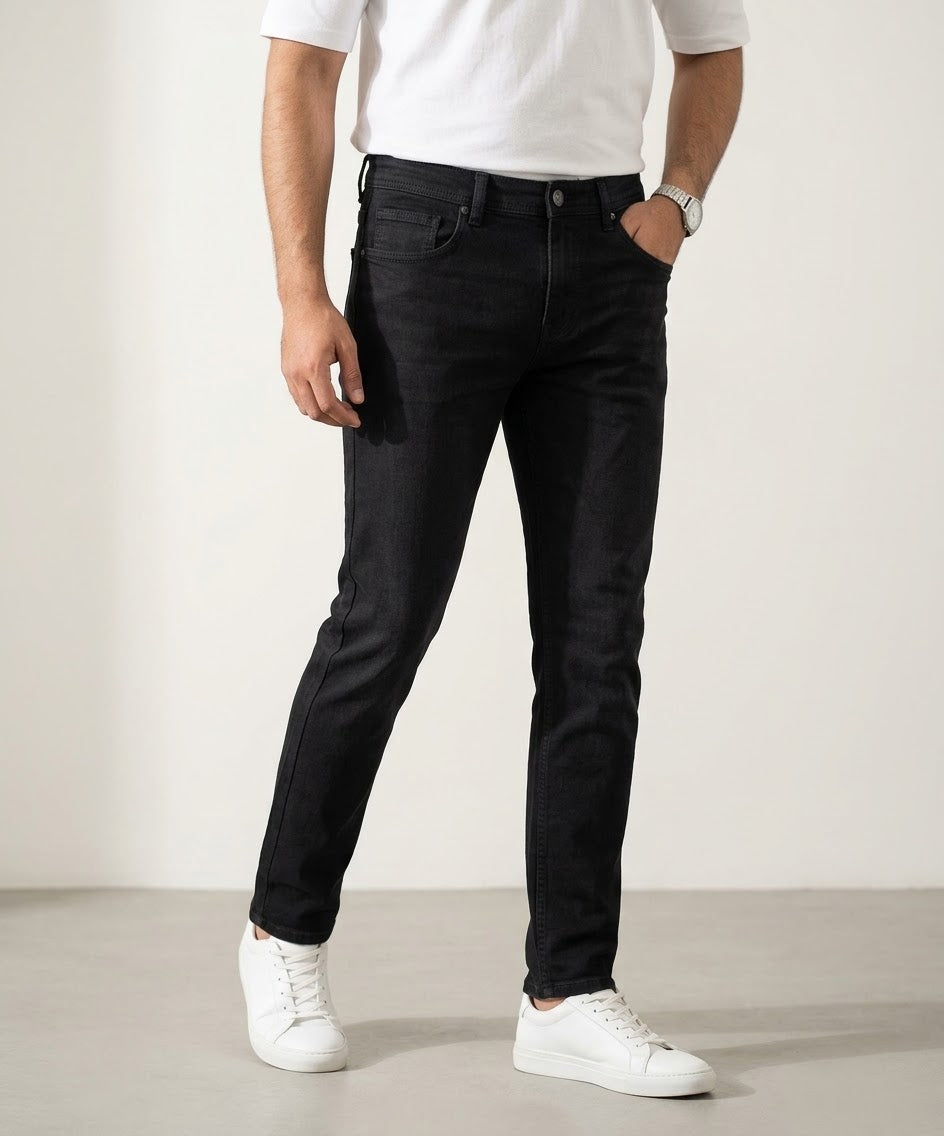 Men's Denim Slim Fit Jeans- Black JP-1817