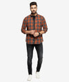 Men's Casual Shirt - Shc-1189 G-Rust Chk