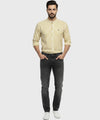 Men's Casual Shirt - Shc-1443 Yellow Chk