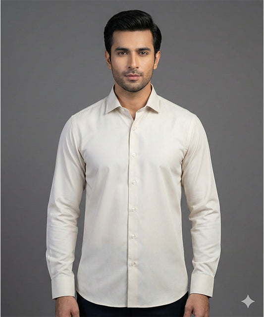 Men's Dress Shirt - Beige Dsh-0292