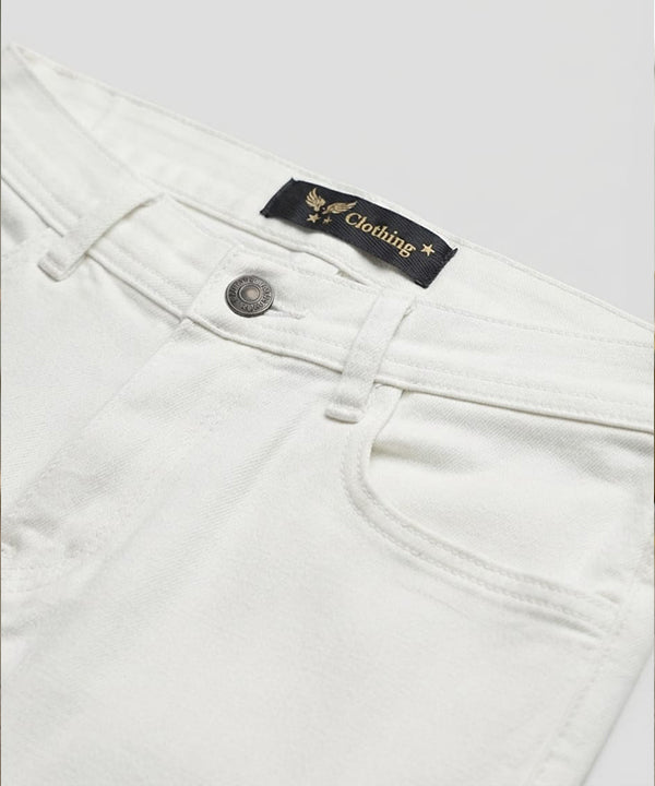 HR Clothing Women's Slim Fit Denim Jeans-LJP-0081–White