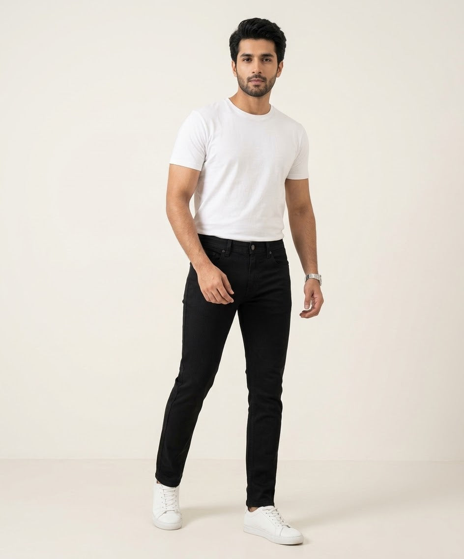 Men's Denim Slim Fit Jeans- Black JP-1860