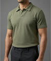 Men's T-Shirt Johnny Collar Green Tsh-5991
