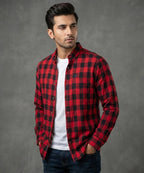 Men's Casual Shirt - Shc-1459 Red Chk