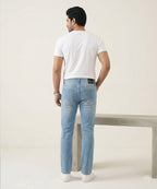 Men's Denim Straight Fit Jeans - Sky-Blue - JP-2262