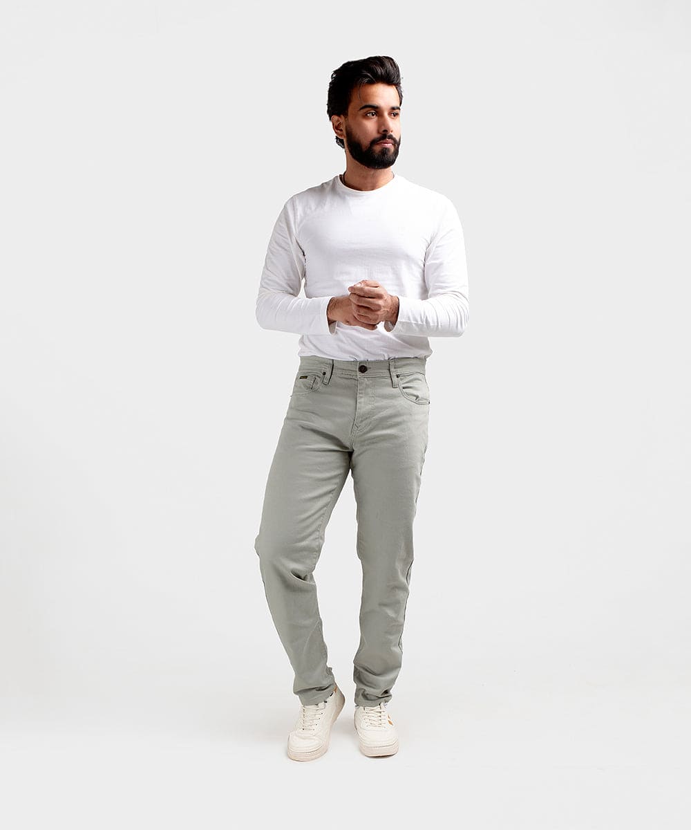 HR Clothing Men's Denim - Light Green JP-1863