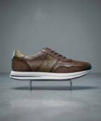 Leather Casual Sneakers Fw-0171 Coffee