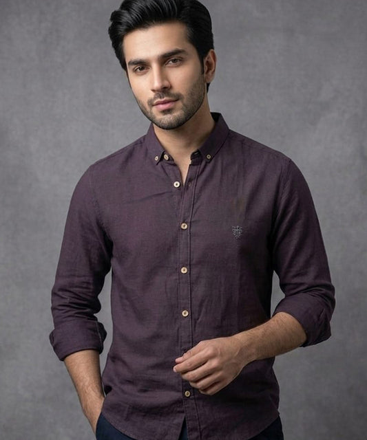 Men's Casual Shirt SHC-1441 D.Purple